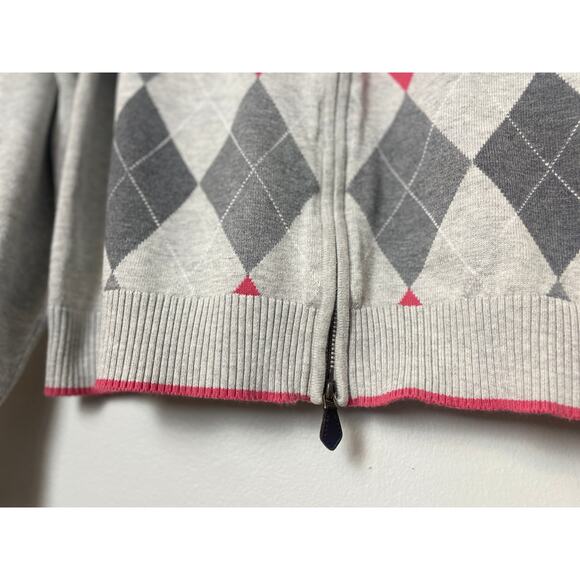 Brooks Brothers Men's Supima Cotton Cardigan Size Large Argyle Print Academic - Picture 7 of 11